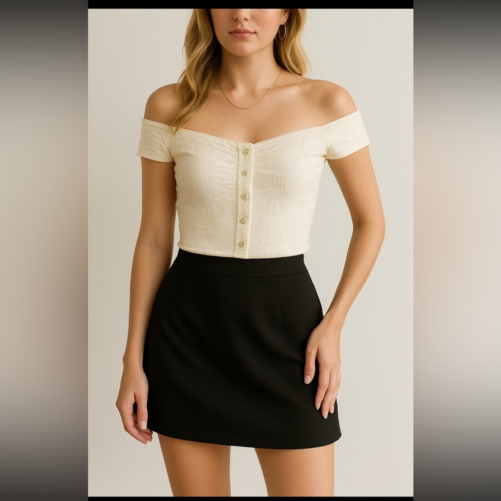 Free People Off Shoulder Crop Top NWT